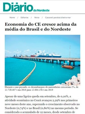 Economia do CE cresce acima da média do Brasil e do Nordeste